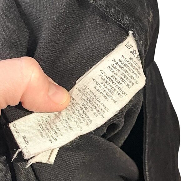 French Connection Denim 72 Women Skin Tight Jeans Side Zipper Black Grunge‎ Goth - Picture 9 of 9